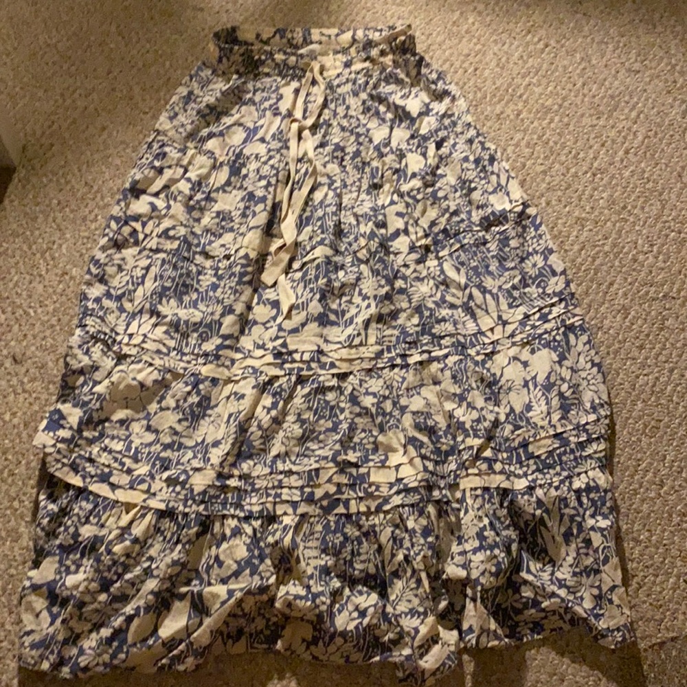 THE GREAT palm leaf island floral skirt